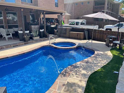Installation Inground Swimming Pool Contractor Jollyville Texas Angus Valley Fiber Glass Pools Builder your private backyard oasis