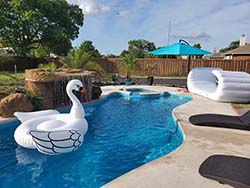 Inground Swimming Pool Builder Mountain City Texas Austin Fiberglass Pools Contractor and builder of a private water park and oasis