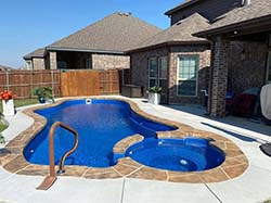 Contractor Swimming Pool Builder Avery Ranch Parkside Texas Jollyville Inground Fiberglass Pools Contractor for a private backyard water park