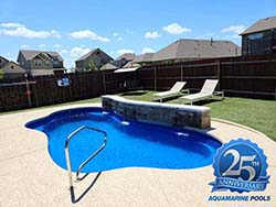 Builder Fiberglass Swimming Pool Aquamarine Handley Texas Grand Prairie Inground Pools Design Install Professional Contracting Companies